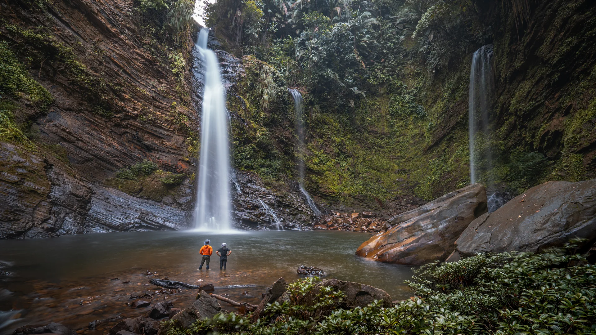 Waterfall in Sarawak's rainforest